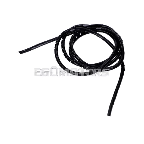 Kábelvédő / kábelhúzó spirál fekete, 6mm x 1.5m