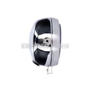 Fényszóró betét krómozott, kerek, 6V, 15W, 130mm, moped, mokick