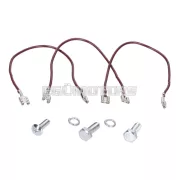 Fényszóró betét krómozott, kerek, 6V, 15W, 130mm, moped, mokick