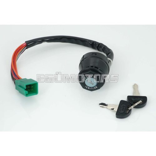 Ignition lock 9-way plug with 2 keys for Suzuki TS 50, 80, X