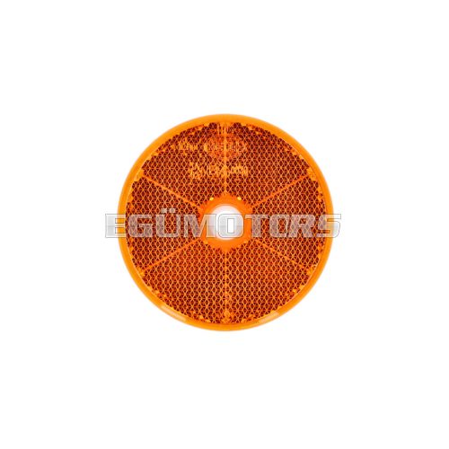 Reflector Hella 60mm 6mm yellow for Kreidler Flory MF MP, Zündapp, Hercules, Puch, Simson