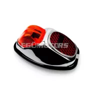 Hátsó lámpa fém házzal 140mm, 75mm, 98mm, Miele, DKW, NSU Göricke, Gritzner, Zündapp, Kreidler, Hercules, Puch KKR