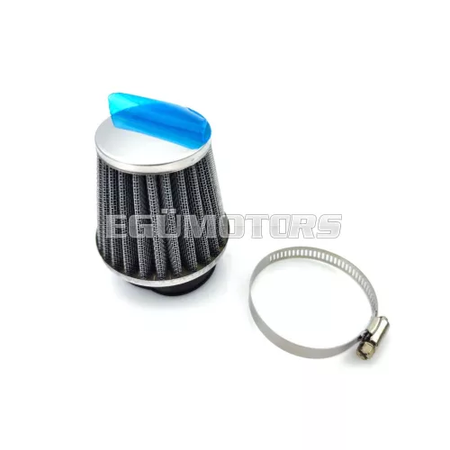 Légszűrő 52mm, ezüst, Zündapp, Kreidler, Hercules, Puch, Simson, Mofa, Moped, Mokick, KKR, Scooter