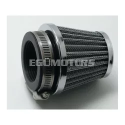   Légszűrő 48mm fekete-ezüst Zündapp, Kreidler, Hercules, Puch, Simson moped, mokick, KKR, robogó