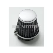 Légszűrő 48mm fekete-ezüst Zündapp, Kreidler, Hercules, Puch, Simson moped, mokick, KKR, robogó