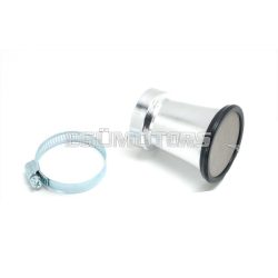   Intake funnel aluminum 42mm connection 75mm total length 65mm funnel for Zündapp, Kreidler, Hercules, Puch, Simson