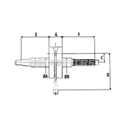 Főtengely acél, 12mm tűgörgős csapággyal, Zündapp, KS 50 GTS