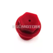 Olajtöltő dugó műanyag, piros, Zündapp M 25, 50, Bergsteiger Type 434, C 50 Sport 517, 529, Super 441, GTS KS 530, CS CX, Hai, 448, R Roller