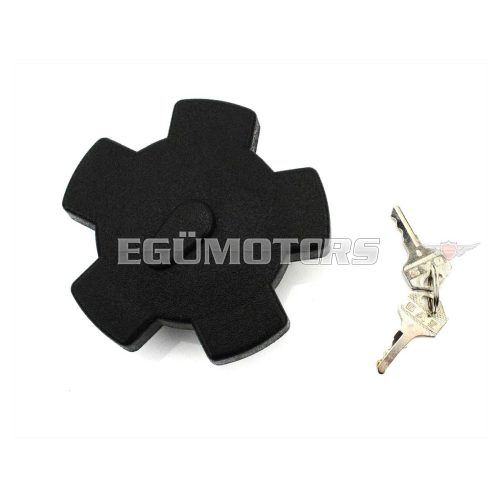 Tank cap lockable 40mm black with 2 keys for Zündapp GTS 50, KS 80, K CS, CX, Hai, C 50 Sport, Sport Combinette, Moped, Mokick, Kreidler Florett RS, RM, RMC, LF, LH, Eiertank, TM, Super 4, Hercules K, MK, KX, Ultra, Puch Monza, Imola, Mokick
