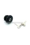 Tank cap lockable 30mm black with 2 keys for Peugeot 101, 102, 103, 104, Hercules Saxonette