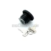 Tanksapka zárható, 30mm, fekete, 2 kulccsal, Peugeot 101, 102, 103, 104, Hercules Saxonette