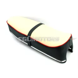   Üléspad műbőr, 600x230x100mm, fekete/fehér, Kreidler, Florett Eiertank