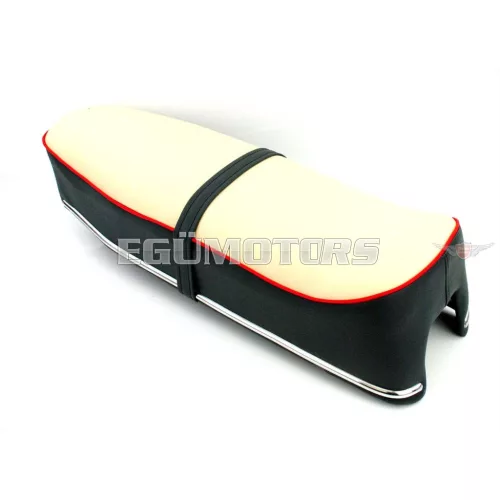 Üléspad műbőr, 600x230x100mm, fekete/fehér, Kreidler, Florett Eiertank