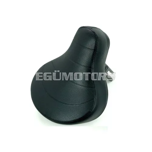 Nyereg üléscsővel, téglalap alakú rögzítéssel, 54x33mm, fekete, Piaggio Vespa Ciao, Citta, Gilera moped, Solo 710, 711, 712, 713, 715, Mars Batavus