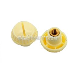 Screw set cream white M6 12mm for MBK, Mobylette