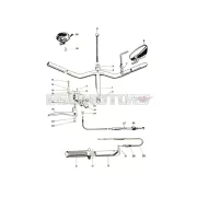 Magura M4 x 9mm csavar, Kreidler Florett buffalo tank