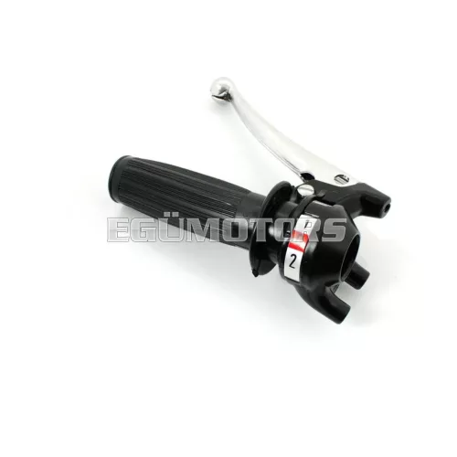 Váltókar 2 sebességes, fekete, bordázott gumival, Hercules Prima, M, KTM, DKW Zündapp ZR, Bergsteiger, Bergsteiger M 25, 50, ZR Z