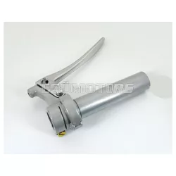   Gázmarkolat fém, ezüst, 22mm, 100mm, Zündapp, Kreidler, Hercules, Puch, KTM, DKW, Miele, Rixe, NSU, Gritzner, Bauer moped