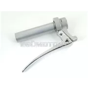 Gázmarkolat fém, ezüst, 22mm, 100mm, Zündapp, Kreidler, Hercules, Puch, KTM, DKW, Miele, Rixe, NSU, Gritzner, Bauer moped