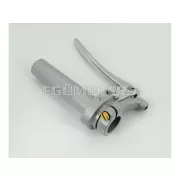 Gázmarkolat fém, ezüst, 22mm, 100mm, Zündapp, Kreidler, Hercules, Puch, KTM, DKW, Miele, Rixe, NSU, Gritzner, Bauer moped