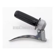 Gázmarkolat szerelvény alumínium, fekete, 22mm, 105mm, Zündapp, Kreidler, Hercules, Puch, DKW, KTM, moped, mokick