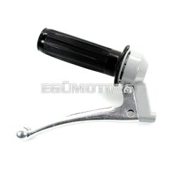   Throttle grip fitting 22mm black aluminum 105mm for Zündapp, Kreidler, Hercules, Puch, DKW, KTM moped, moped, mokick