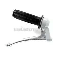   Gázmarkolat szerelvény 22mm, fekete, alumínium, 105mm, Zündapp, Kreidler, Hercules, Puch, DKW, KTM moped, mokick