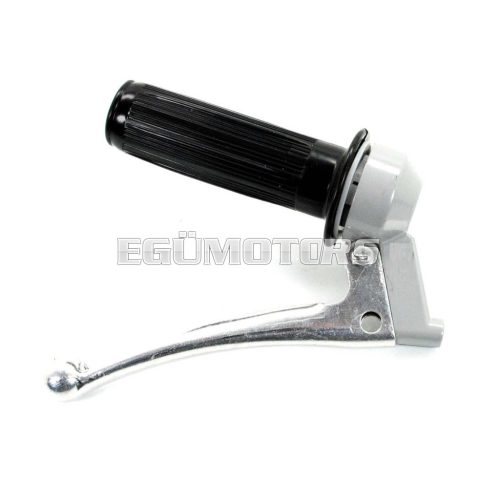 Throttle grip fitting 22mm black aluminum 105mm for Zündapp, Kreidler, Hercules, Puch, DKW, KTM moped, moped, mokick