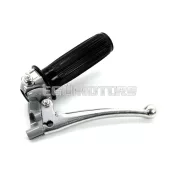 Gázmarkolat szerelvény 22mm, fekete, alumínium, 105mm, Zündapp, Kreidler, Hercules, Puch, DKW, KTM moped, mokick