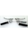 Throttle and clutch lever set with rubber grips for Zündapp, Hercules