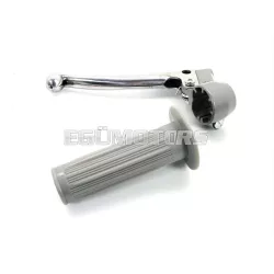   Kuplungkar alumínium, gömbvégű fejjel, szürke, 22mm, 105mm, Zündapp, Kreidler, Hercules, Puch, DKW, KTM, moped, mokick