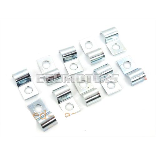 Cable and Bowden cable holder 6mm 10-piece for Zündapp, Kreidler, Hercules, Puch, Miele, DKW, Rixe, moped, moped, mokick