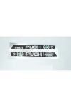 Tank sticker set 2 pieces colors silver black white green for Puch Maxi S