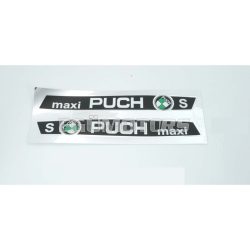   Tank sticker set 2 pieces colors silver black white green for Puch Maxi S