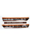 Tank sticker Kreidler 3 parts black/orange for Florett RS RMC