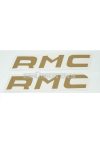 Sticker gold white edge 30mm x 135mm for Kreidler, Florett RMC