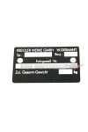 Type plate aluminum 50 x 31mm black for Kreidler Florett, K 54, RS, RM, RMC, LF, LH