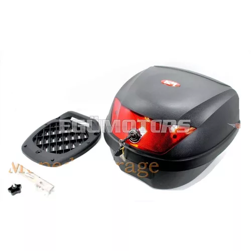 Hátsó doboz fekete 28L, zárható, rögzítőkészlettel, 420x280x380mm, Zündapp, Kreidler, Hercules, Puch, Simson = 22750