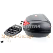 Hátsó doboz fekete 28L, zárható, rögzítőkészlettel, 420x280x380mm, Zündapp, Kreidler, Hercules, Puch, Simson = 22750