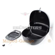 Hátsó doboz fekete 28L, zárható, rögzítőkészlettel, 420x280x380mm, Zündapp, Kreidler, Hercules, Puch, Simson = 22750