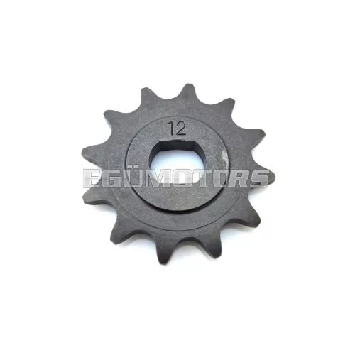 Lánckerék megerősített, 12 fog, ovális, 15.7mmx12.60mm, Hercules Prima 1, 2, 3, 4, 5, 6, M, KTM, DKW, MK