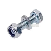 Rögzítő készlet 18 darabos, hatszögletű csavarok, alátétek, anyák, Puch, Maxi, moped, mokick