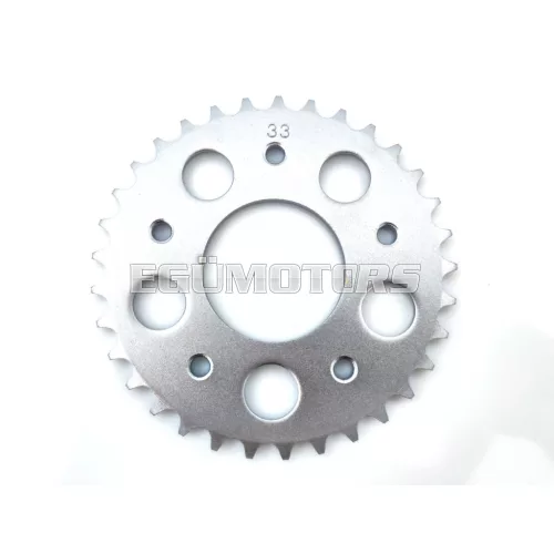 Lánckerék acél, 33 fog, Kreidler, Florett LF, LH, RMC, RM, Flory