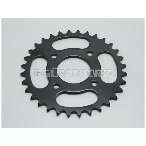 Lánckerék Esjot, megerősített, 32 fog, fekete, Hercules Prima 1, 2, 3, 4, 5, 6, MP MF M HR Hobby Rider, P MX SX, Optima Pronto, Presto, Garelli Cross 40, KTM 505 Automatic, 2 sebességes