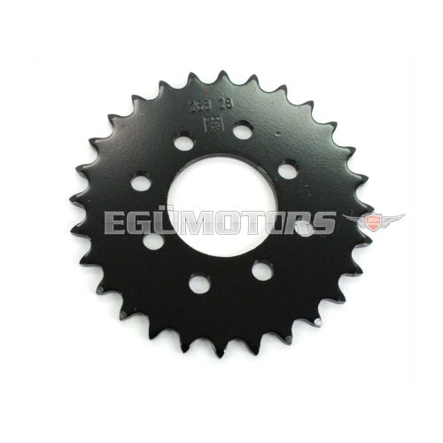 Sprocket Esjot Reinforced 28 teeth Black for Hercules Prima 1, 2, 3, 4, 5, 6, MP MF M HR Hobby Rider, P MX SX, Optima Pronto, Presto, Garelli Cross 40, KTM 505 Automatic, 2 speed, Zündapp, Hercules, Puch, Kreidler