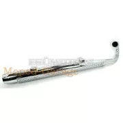 Kipufogó krómozott, 70mm, 900mm, hővédő lemezzel, Zündapp KS 50 Cross