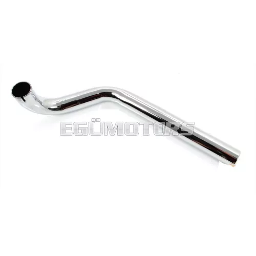 Kipufogó leömlő acél, 28mm, 350mm, krómozott, Hercules Prima, KTM, DKW, Rixe