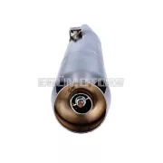 Kipufogó 28mm, 6.3mm, hegesztési varrat nélkül, Kreidler Florett RMC RS moped