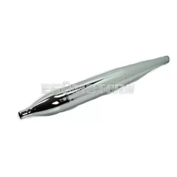   Kipufogó szivar alakú, 700mm, 70mm, 28mm, krómozott, Zündapp, Hercules, Puch, Miele, DKW, Rixe, Göricke, Griztner, KTM, Horex