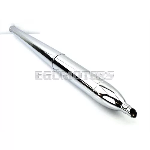 OEM Standard kipufogó szivar alakú, 28mm, 66cm, krómozott, Simson SR1, SR2, SR2E, KR50, SR4-1